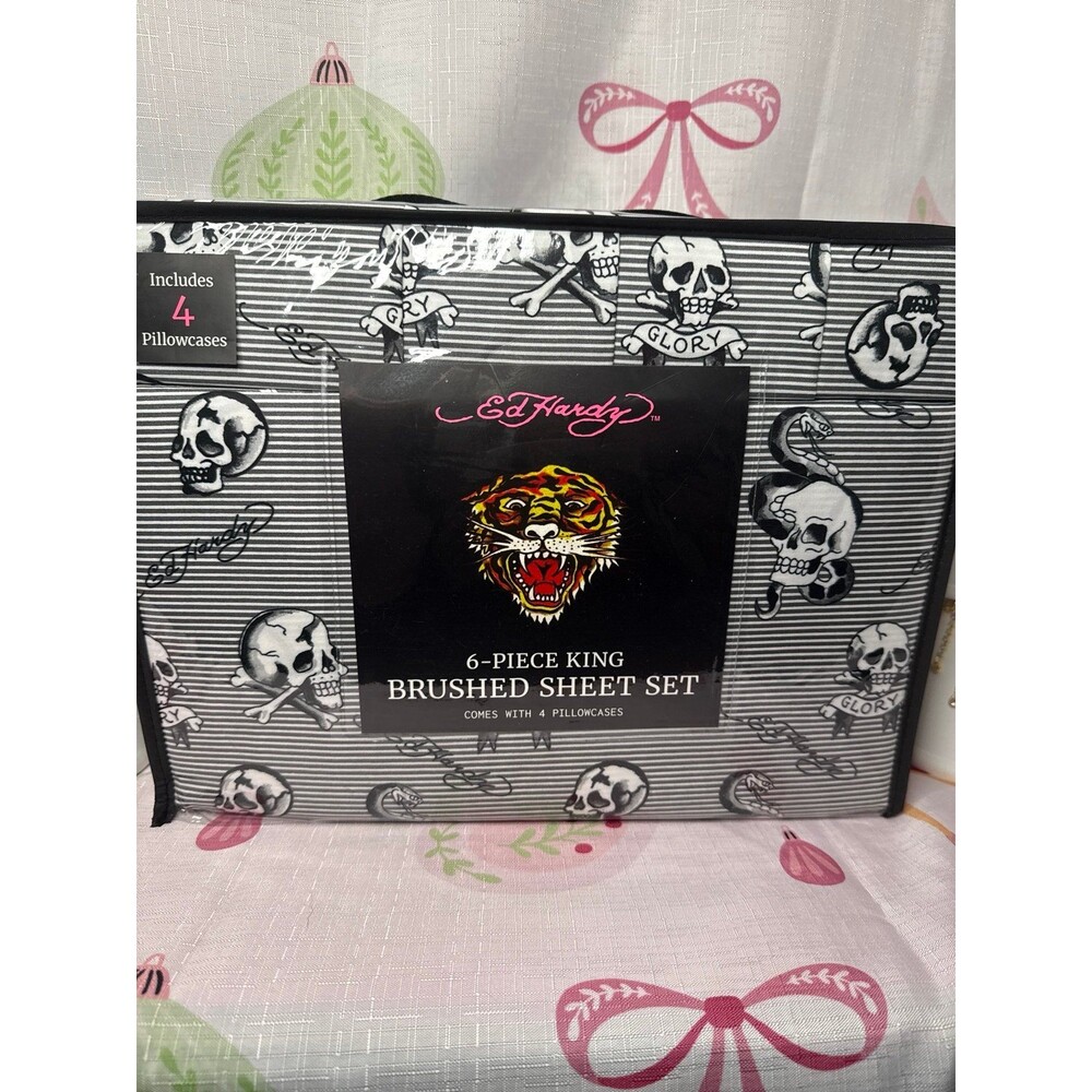 Ed Hardy King Sheet Set, 6 pieces